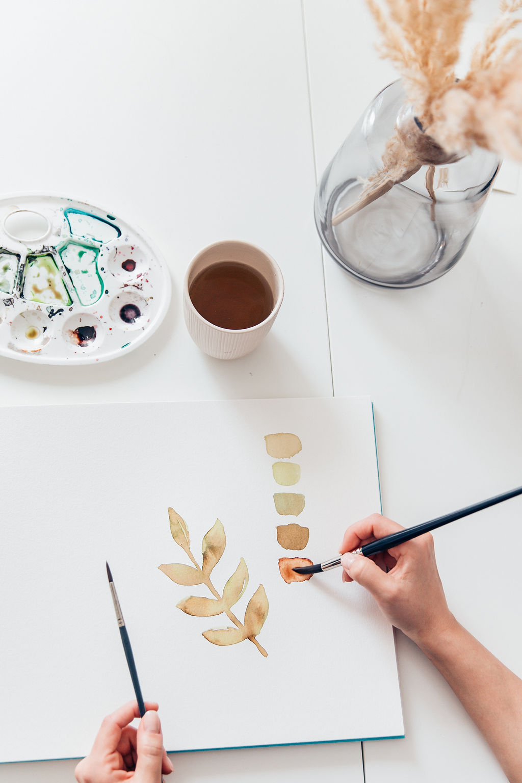 20190404-POR-Nicola-Farbgold-InesRastPhotography-2131 Watercolour malen mit Pinsel und Block