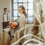 rustikale Bohohochzeit Industrial farbgold Papeterie München_