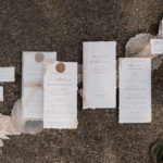 Fine Art Hochzeitspapeterie mit Blattgold und Siegel.