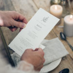 Ehevertrag-Hochzeitsmenü zur freien Trauung.